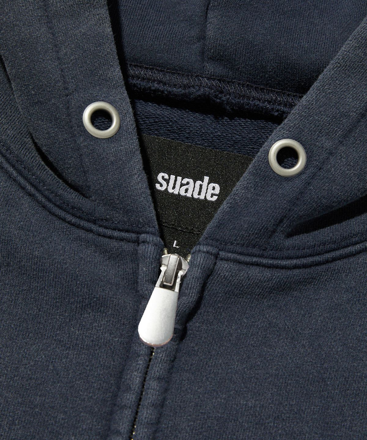 스웨이드(SUADE) CROPPED WASHED HOOD ZIP UP [WASHING NAVY]