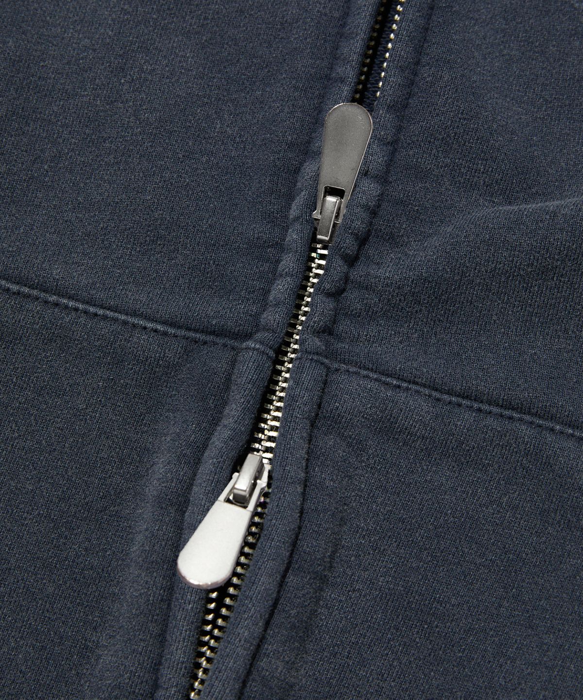 스웨이드(SUADE) CROPPED WASHED HOOD ZIP UP [WASHING NAVY]