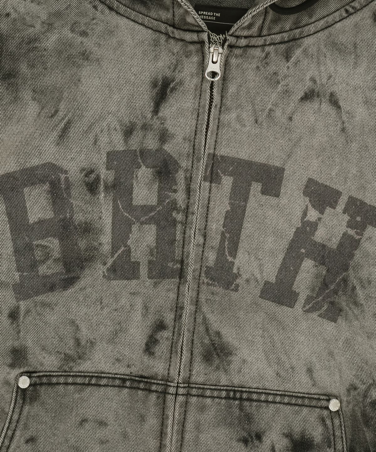 브라운브레스(BROWNBREATH) W DAMAGED DENIM JACKET - BLACK