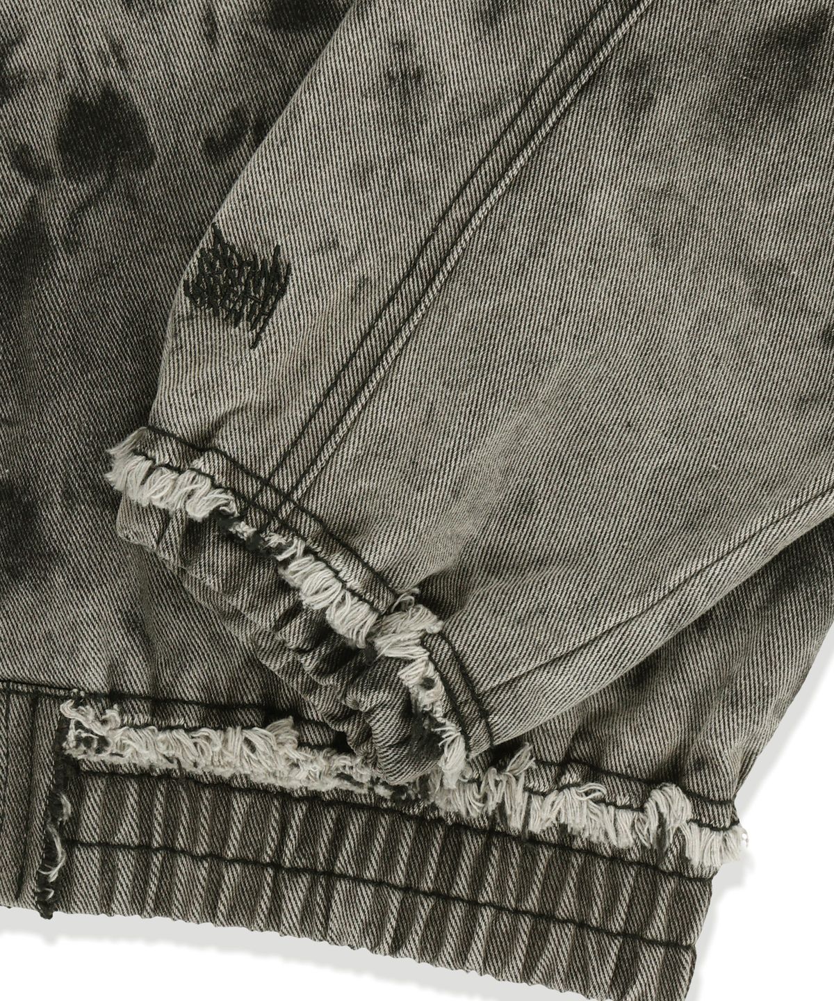 브라운브레스(BROWNBREATH) W DAMAGED DENIM JACKET - BLACK