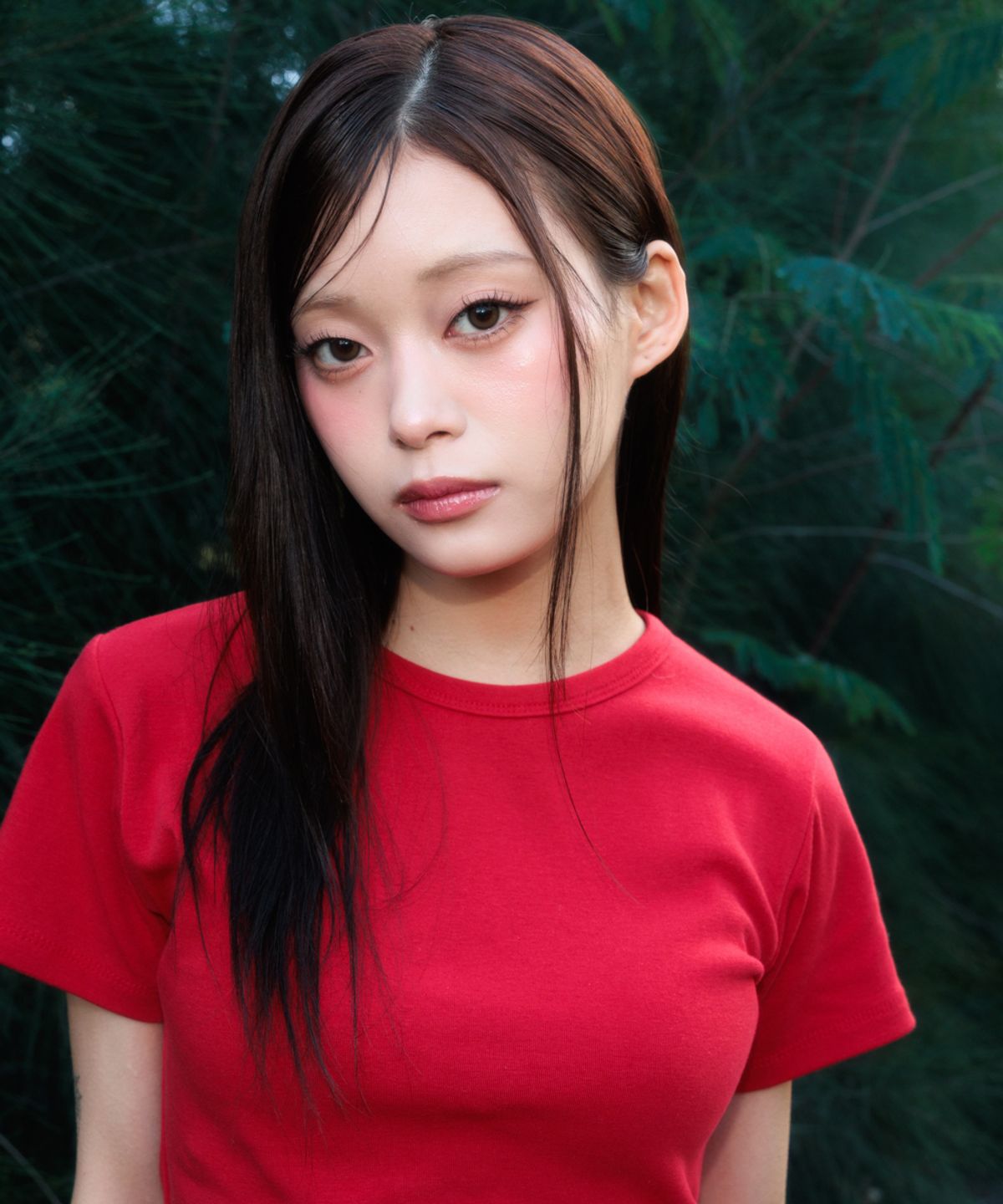 로제프란츠(ROSEFRANTZ) Essential Rose Label T-Shirt [Red]
