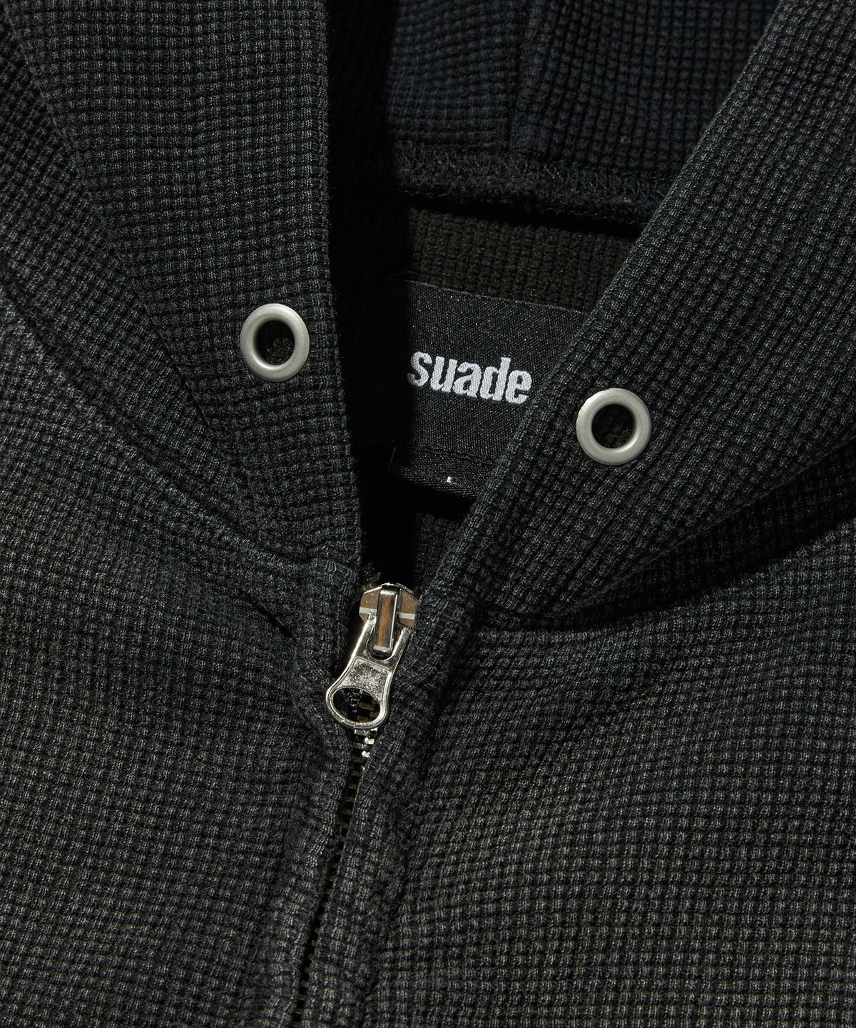 스웨이드(SUADE) WASHED THERMAL HOOD ZIP UP [WASHING BLACK]