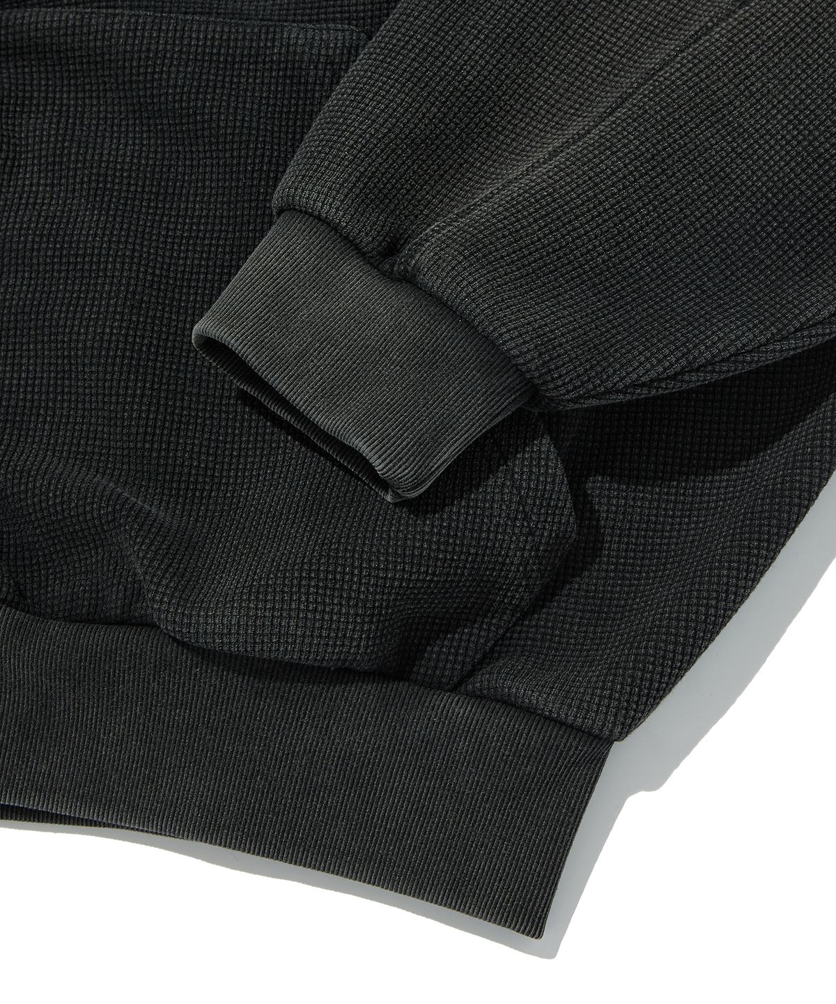 스웨이드(SUADE) WASHED THERMAL HOOD ZIP UP [WASHING BLACK]