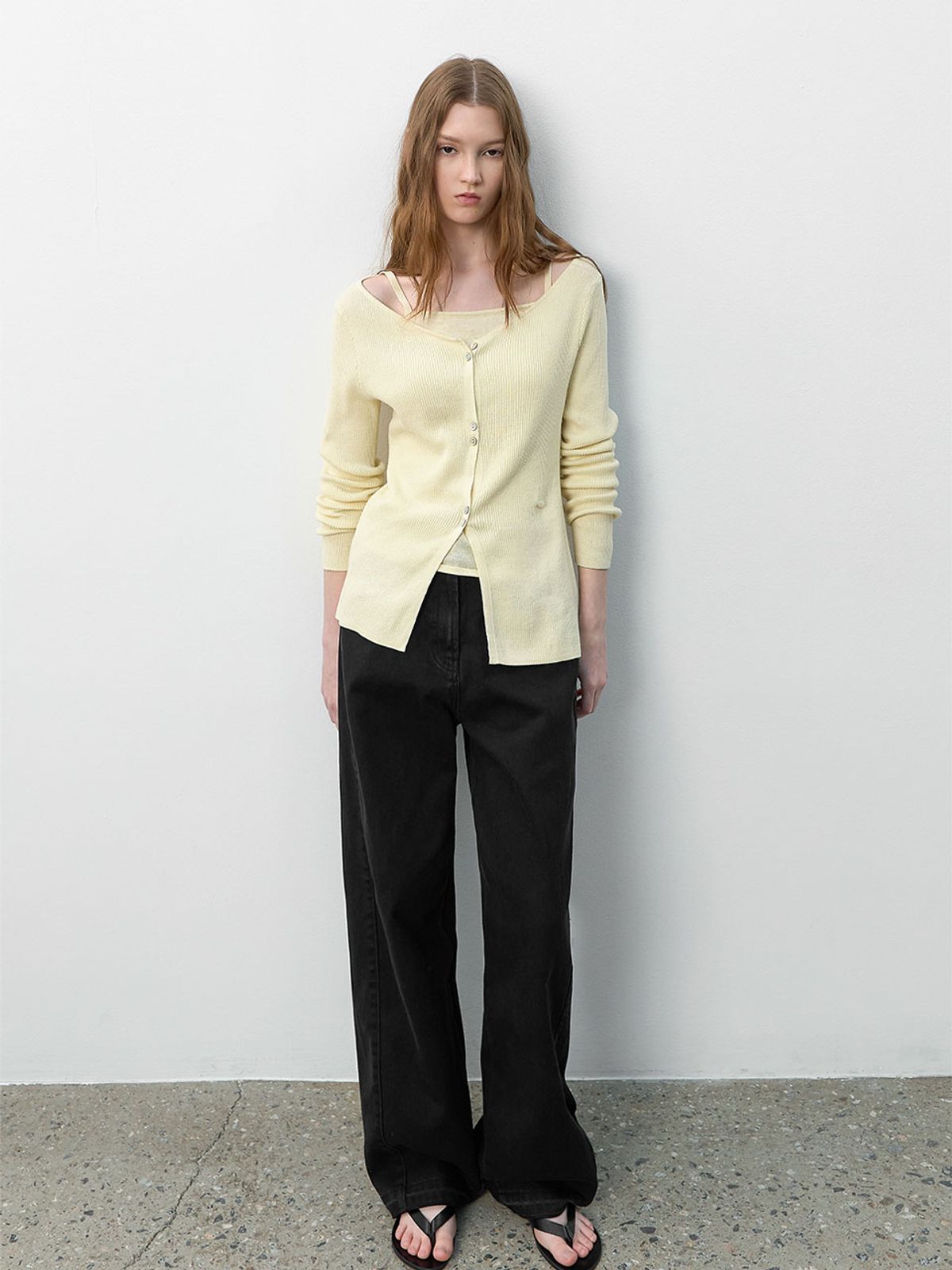 아틀리에 나인(ATELIER NAIN) TALLI SOLID KNIT CARDIGAN (Z-CD-2228)
