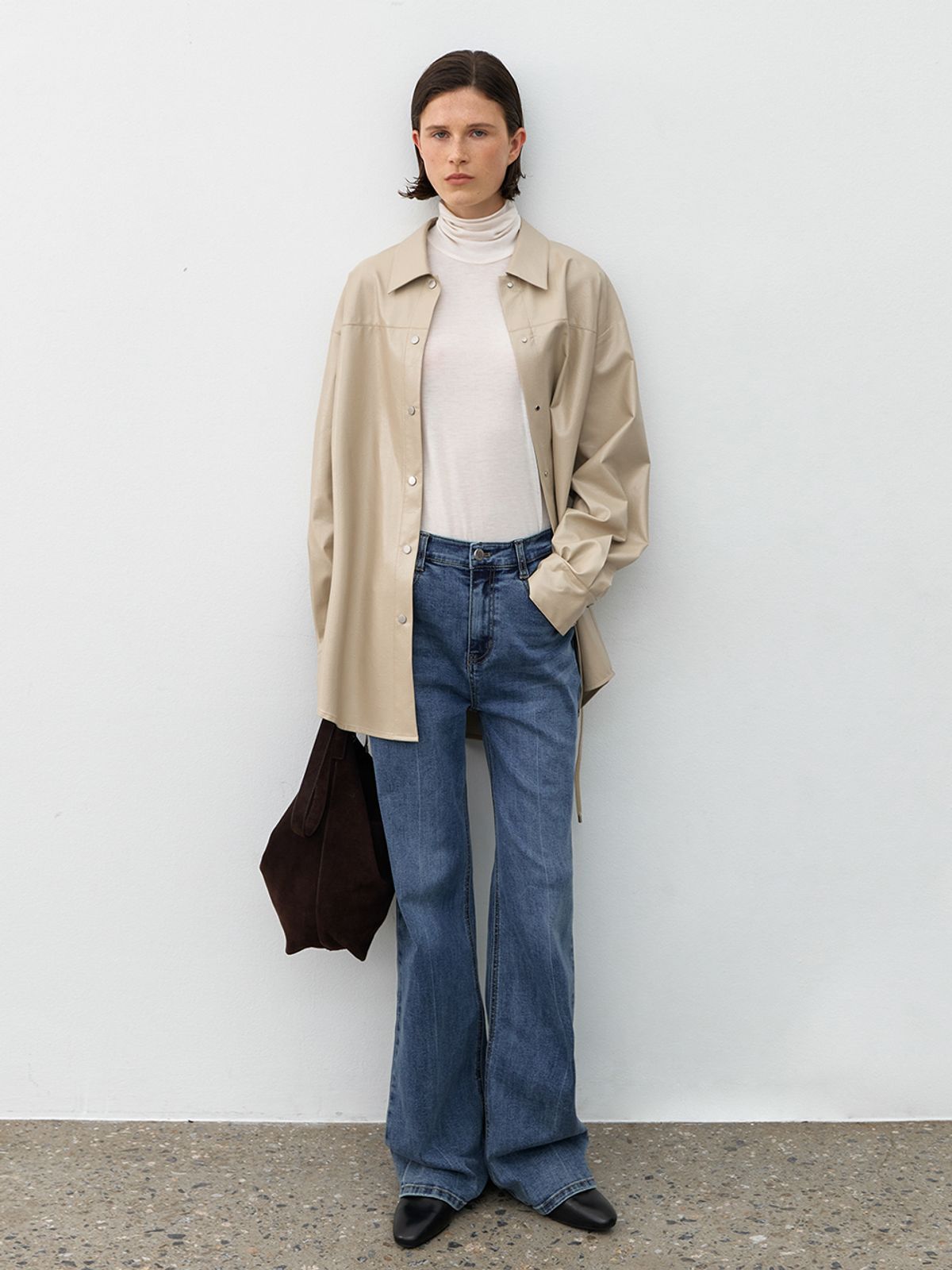 아틀리에 나인(ATELIER NAIN) SLIM LINE SEMI BOOTCUT DENIM PANTS (X-PT-5483)