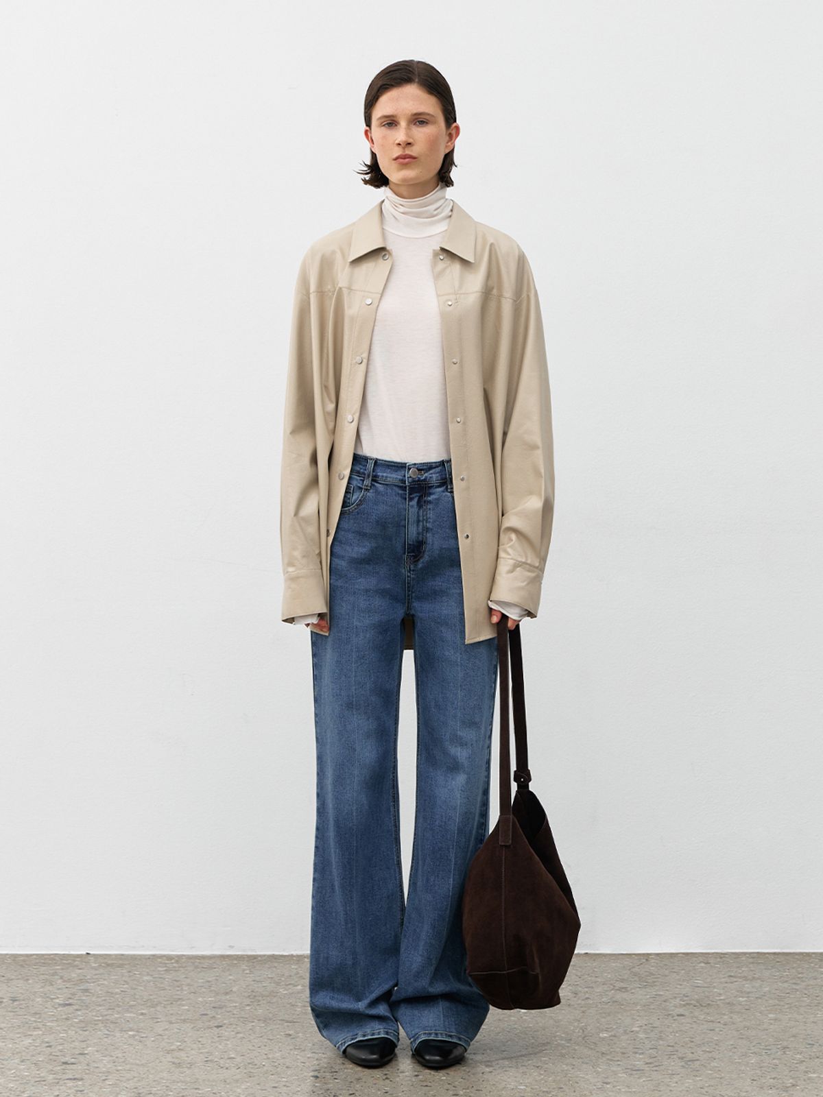 아틀리에 나인(ATELIER NAIN) SLIM LINE SEMI BOOTCUT DENIM PANTS (X-PT-5483)