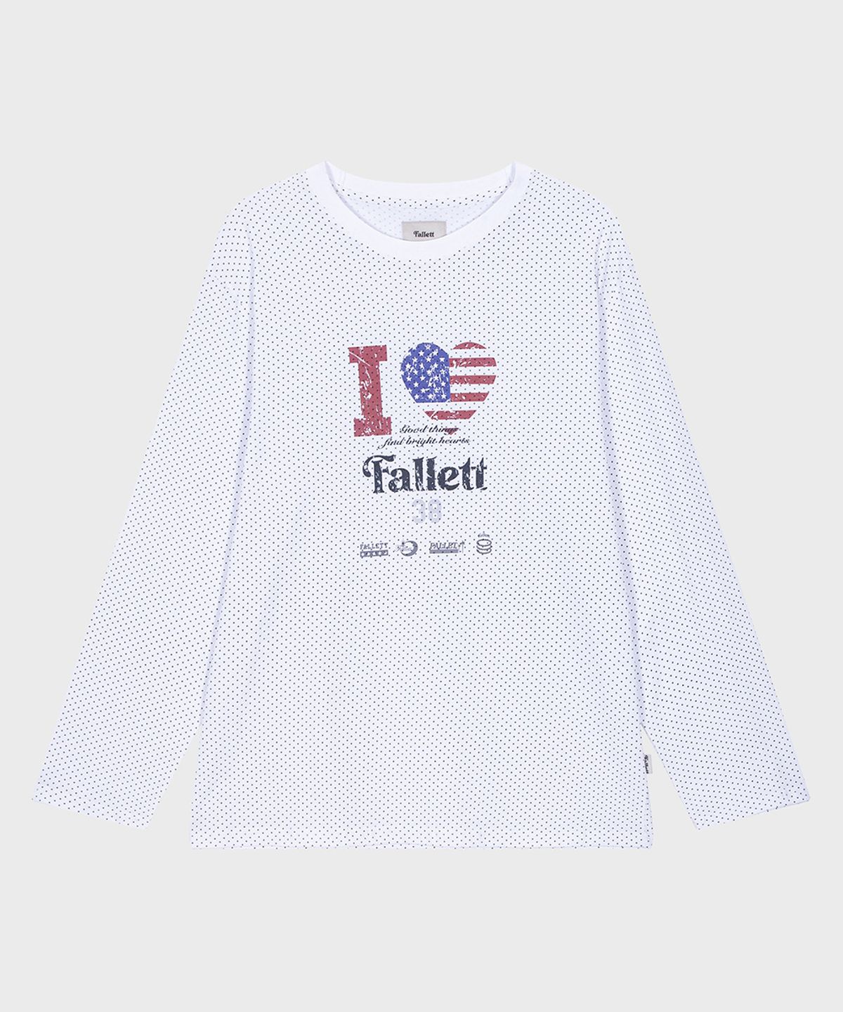 팔렛(FALLETT) 도트 롱슬리브 화이트