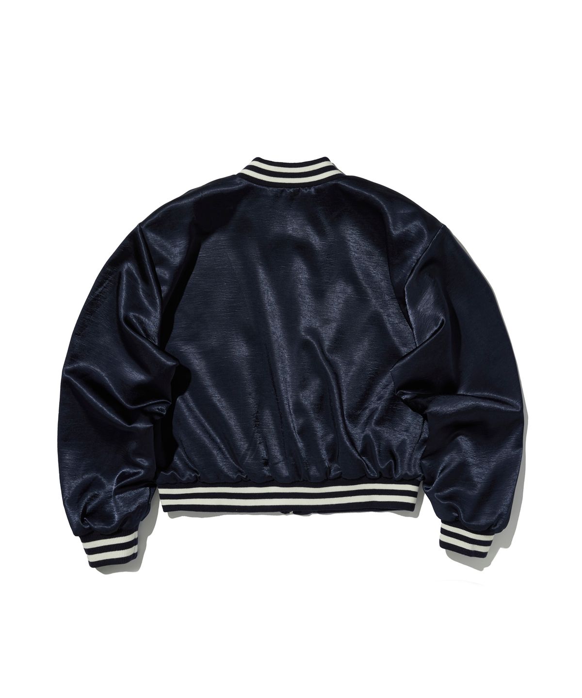 스웨이드(SUADE) SATIN BOMBER JACKET [NAVY]