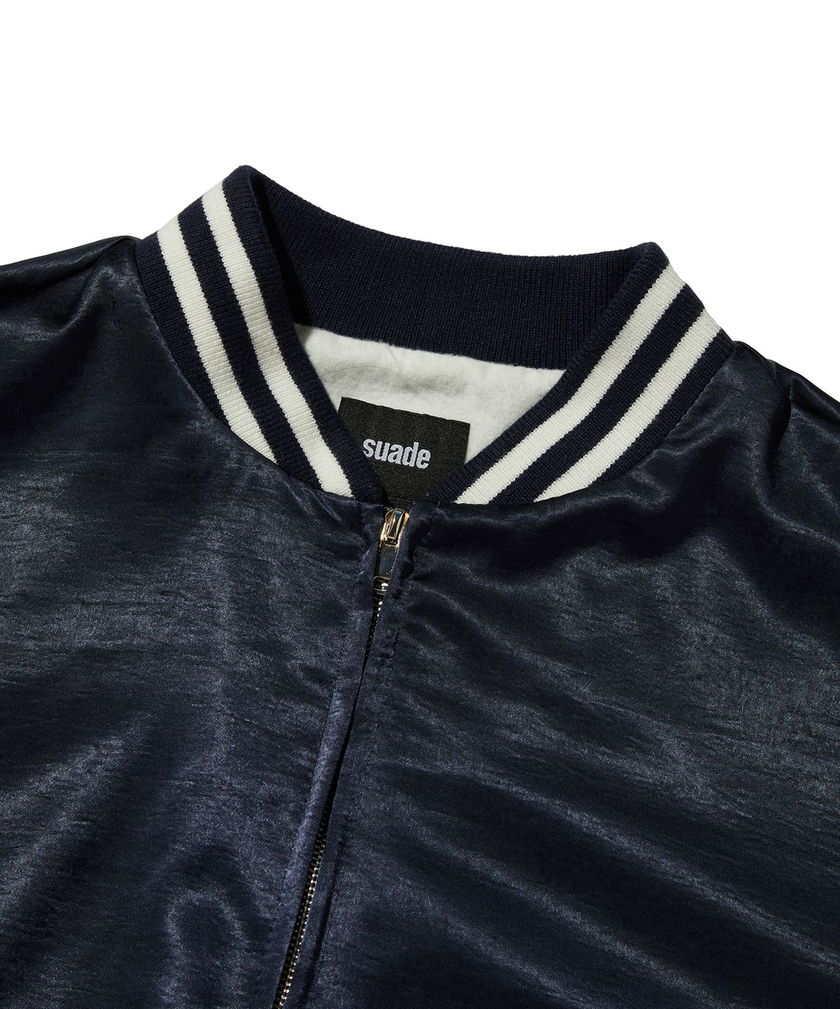 스웨이드(SUADE) SATIN BOMBER JACKET [NAVY]