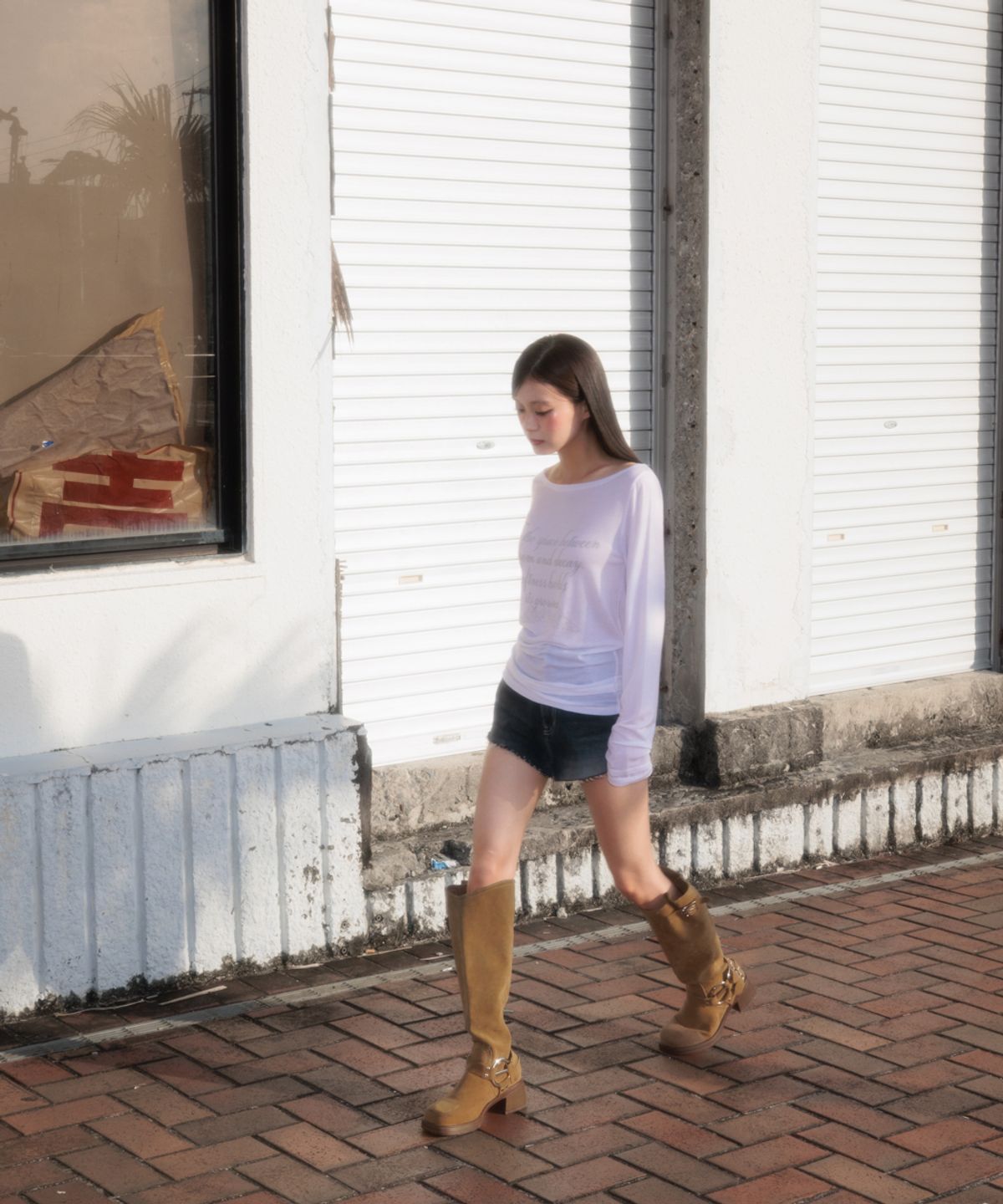 로제프란츠(ROSEFRANTZ) Lettering Angel Long Sleeve [Ivory]