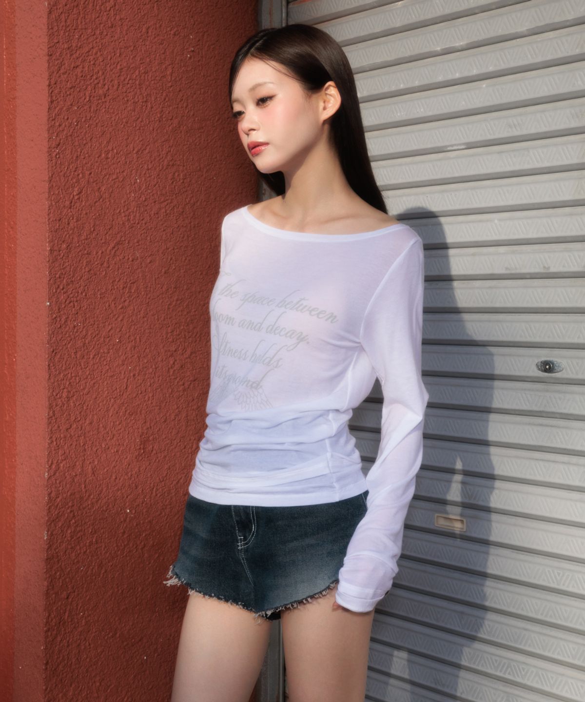 로제프란츠(ROSEFRANTZ) Lettering Angel Long Sleeve [Ivory]