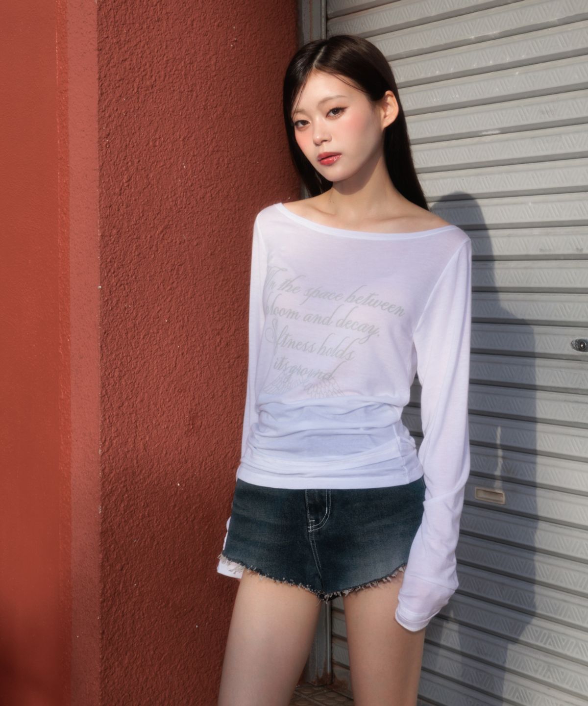 로제프란츠(ROSEFRANTZ) Lettering Angel Long Sleeve [Ivory]