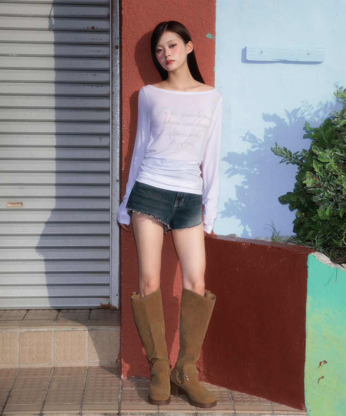 로제프란츠(ROSEFRANTZ) Lettering Angel Long Sleeve [Ivory]