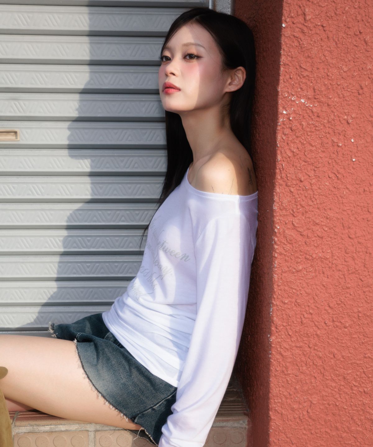 로제프란츠(ROSEFRANTZ) Lettering Angel Long Sleeve [Ivory]