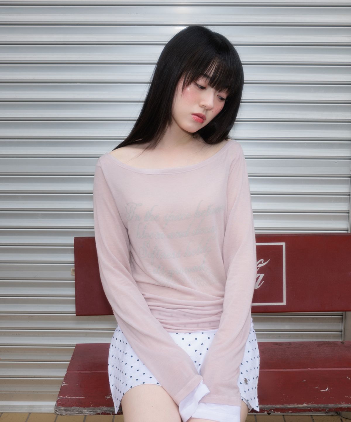 로제프란츠(ROSEFRANTZ) Lettering Angel Long Sleeve [Pink]
