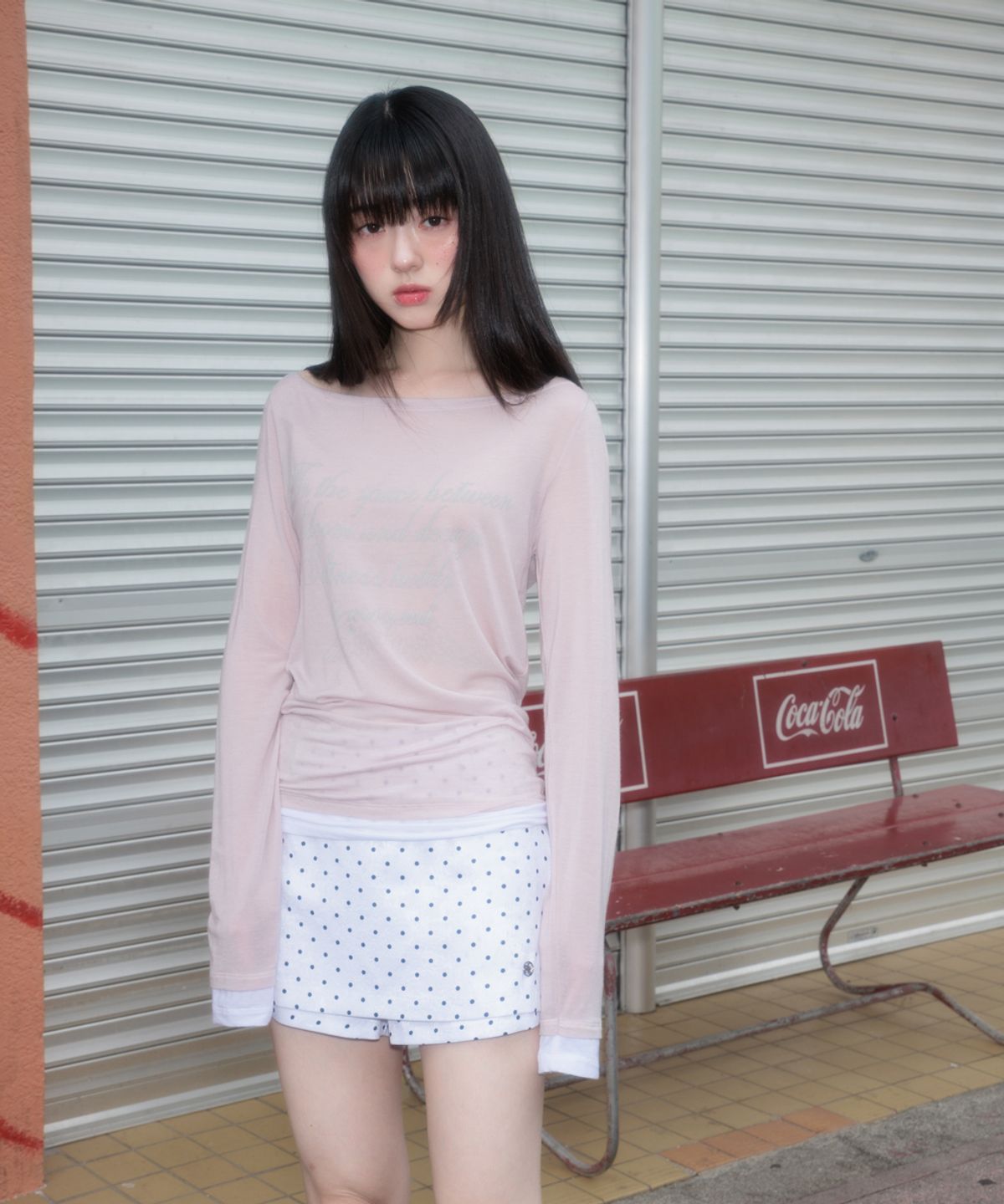 로제프란츠(ROSEFRANTZ) Lettering Angel Long Sleeve [Pink]