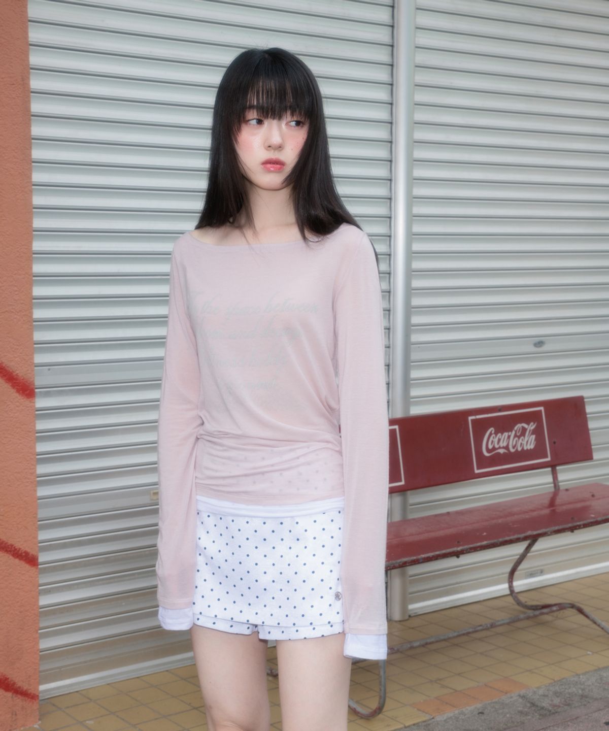 로제프란츠(ROSEFRANTZ) Lettering Angel Long Sleeve [Pink]