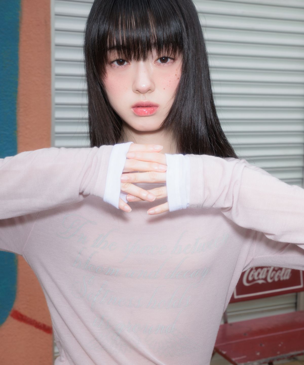 로제프란츠(ROSEFRANTZ) Lettering Angel Long Sleeve [Pink]