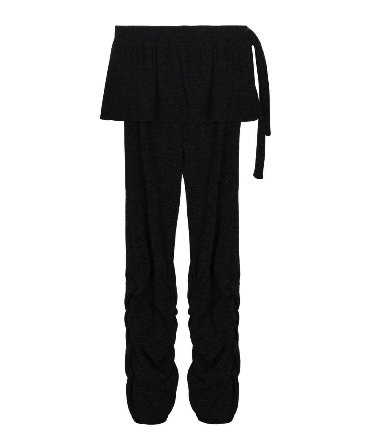 닉앤니콜(NICK&NICOLE) SHIRRING LAYERED SKIRT PANTS_BLACK