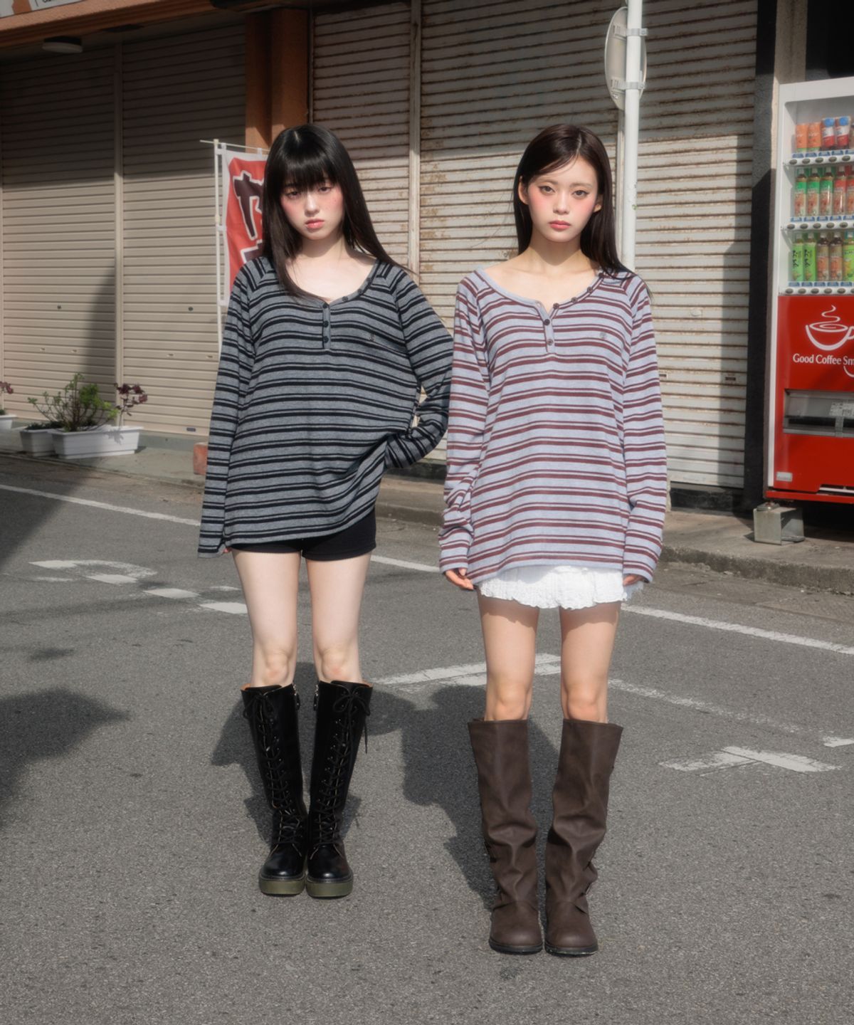 로제프란츠(ROSEFRANTZ) Stripe Button Long Sleeve [Blue]