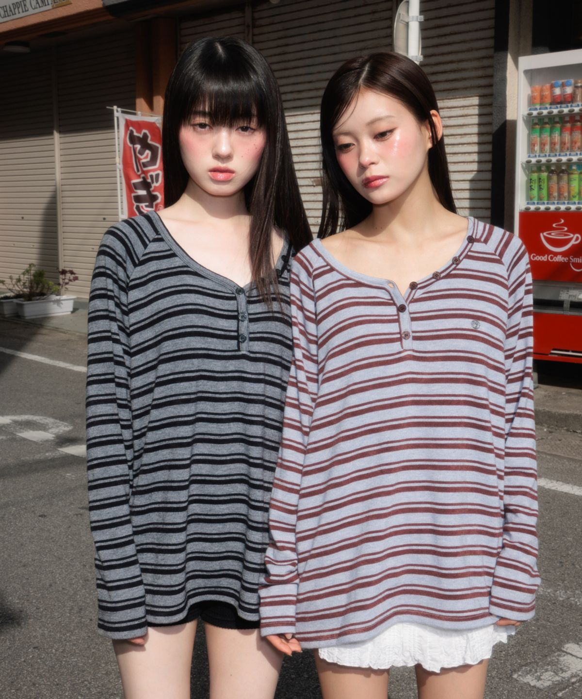 로제프란츠(ROSEFRANTZ) Stripe Button Long Sleeve [Blue]