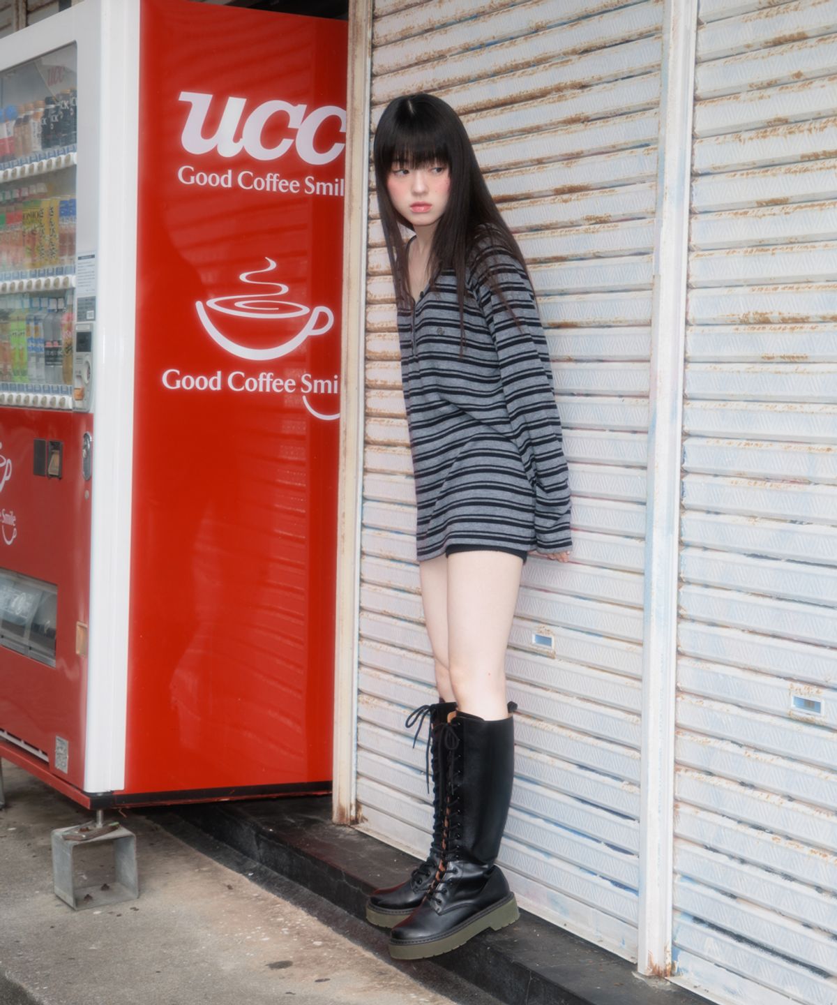 로제프란츠(ROSEFRANTZ) Stripe Button Long Sleeve [Black]
