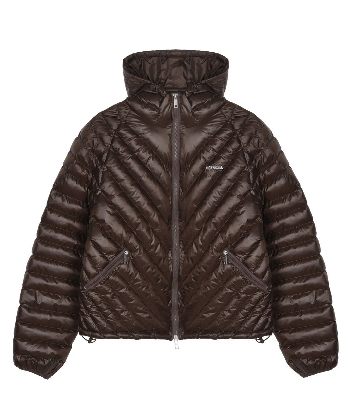 닉앤니콜(NICK&NICOLE) NICOLE LIGHT WEIGHT HOODY PADDING_BROWN