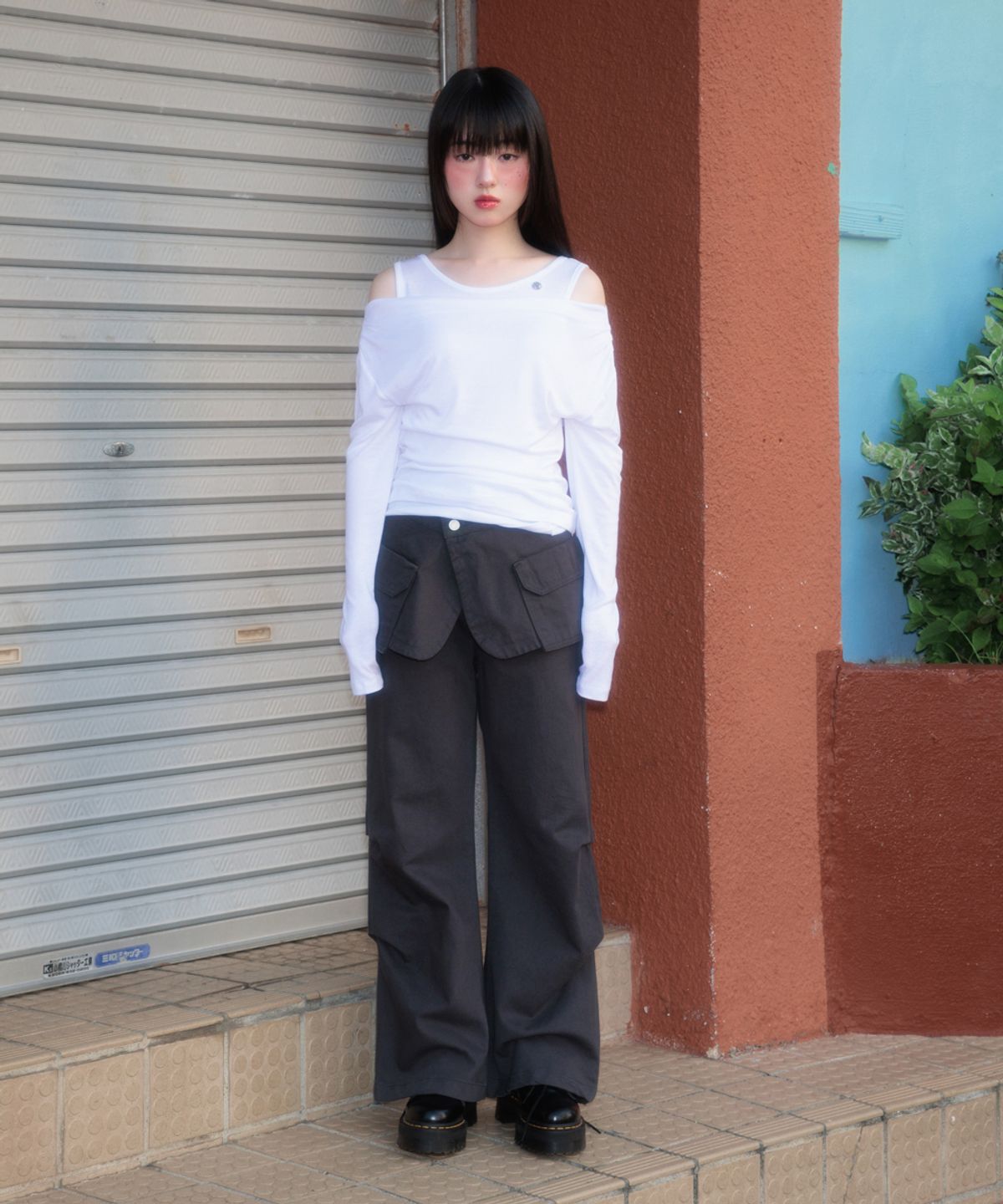로제프란츠(ROSEFRANTZ) Layered Shirring Long Sleeve [Ivory]