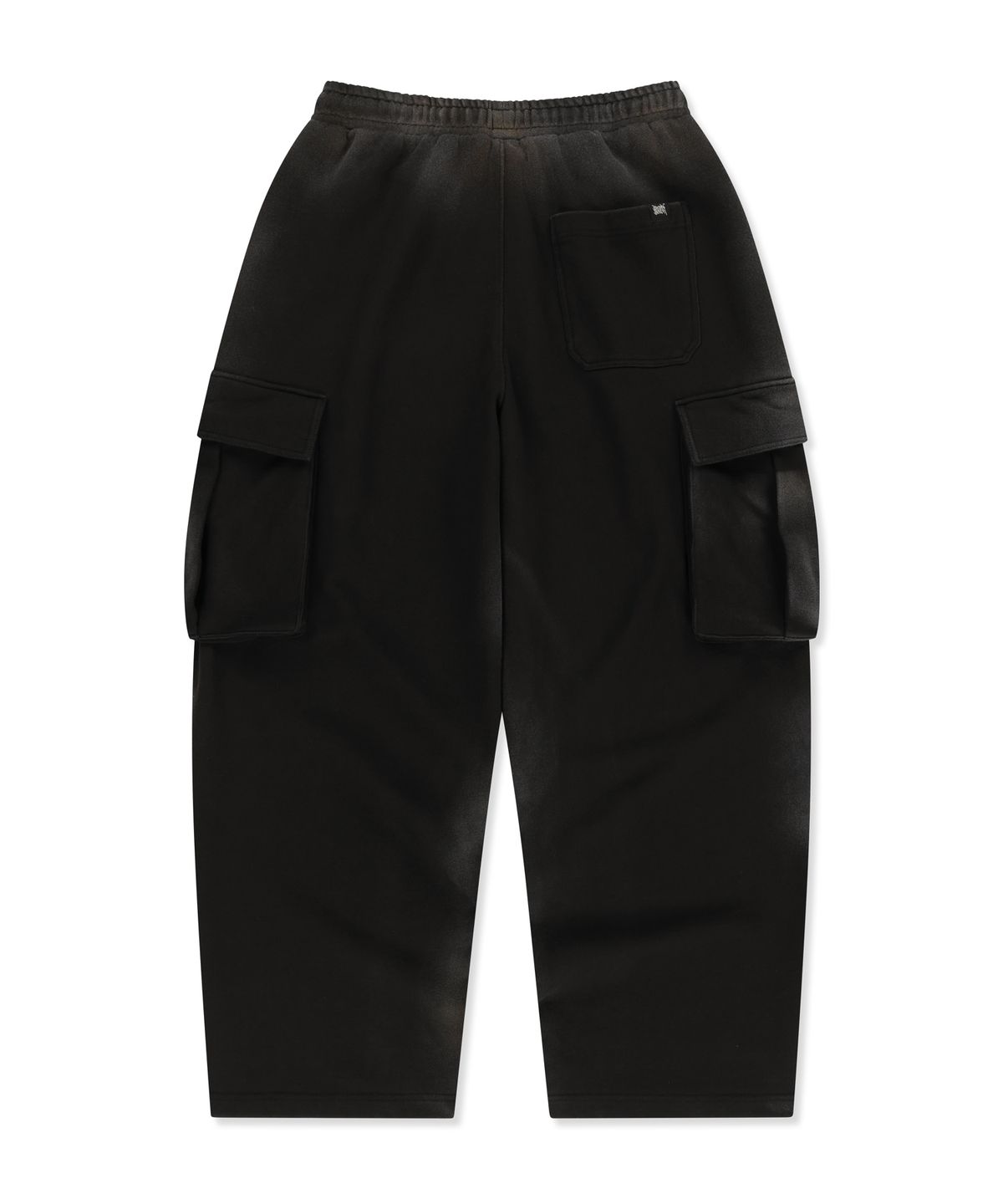 브라운브레스(BROWNBREATH) CRUSH TAG WASHED CARGO PANTS - BLACK
