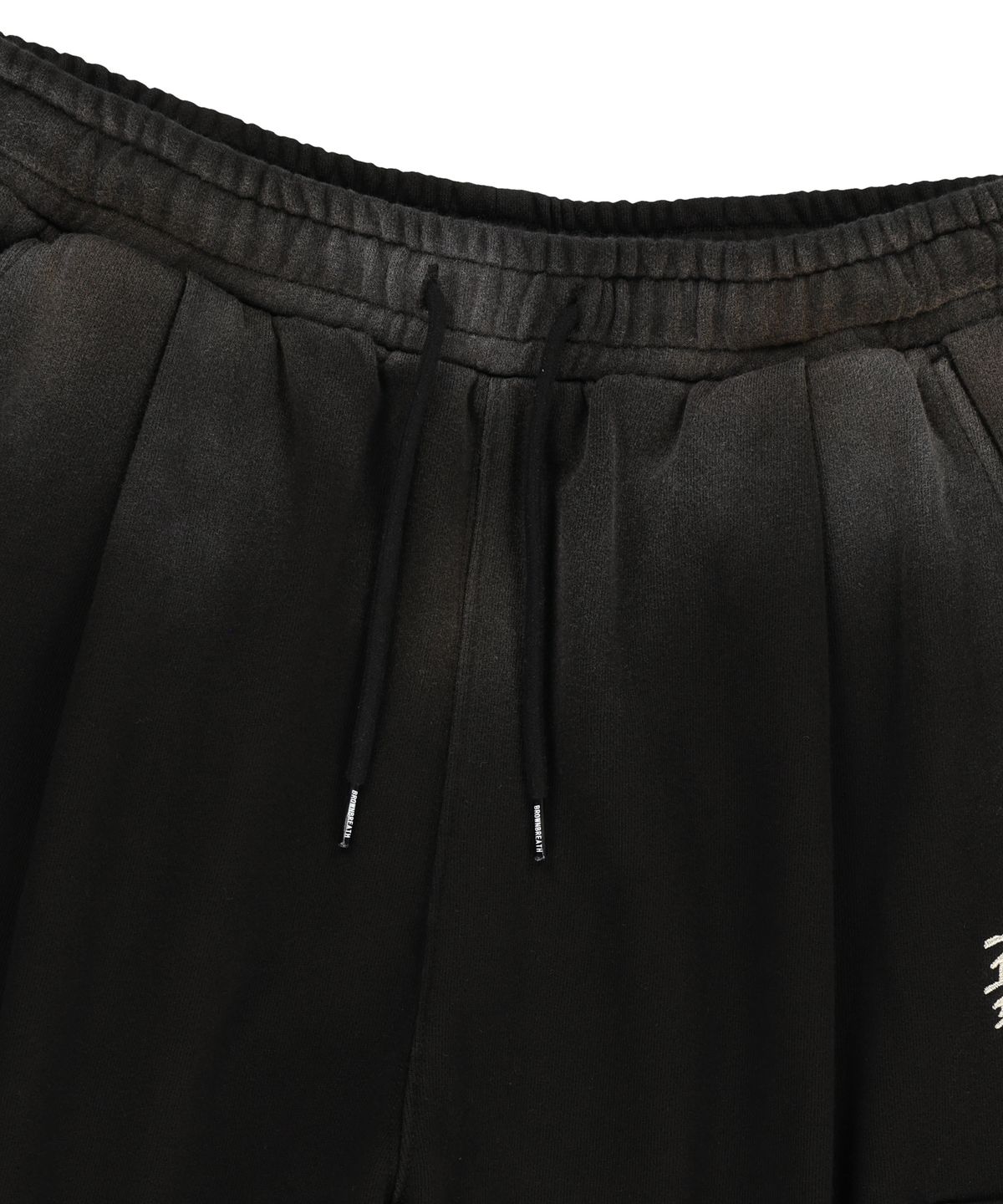 브라운브레스(BROWNBREATH) CRUSH TAG WASHED CARGO PANTS - BLACK