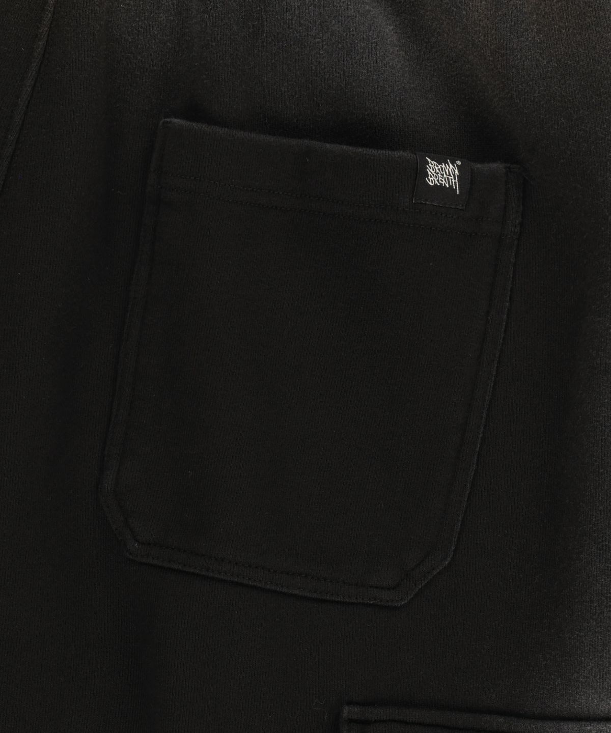 브라운브레스(BROWNBREATH) CRUSH TAG WASHED CARGO PANTS - BLACK