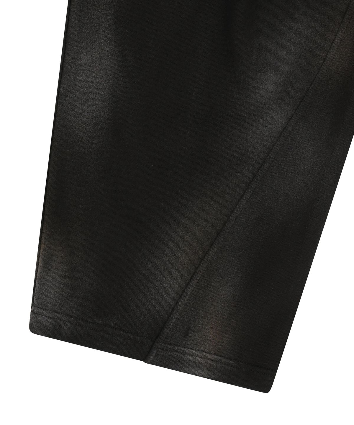 브라운브레스(BROWNBREATH) CRUSH TAG WASHED CARGO PANTS - BLACK