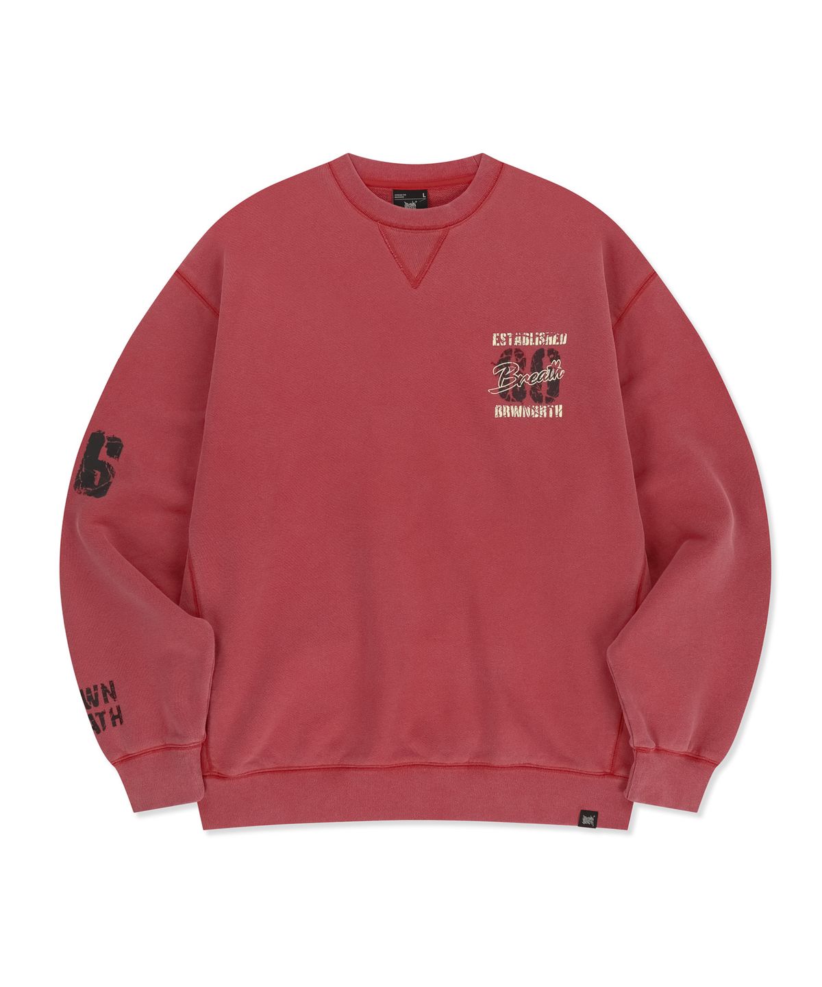 브라운브레스(BROWNBREATH) 2006 PIGMENT CREWNECK - RED