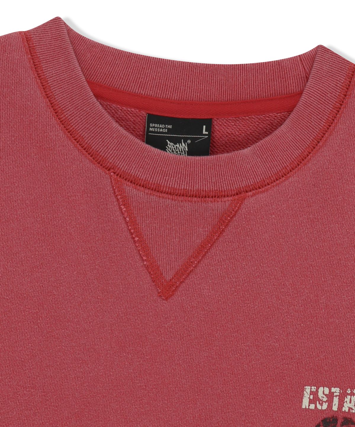 브라운브레스(BROWNBREATH) 2006 PIGMENT CREWNECK - RED