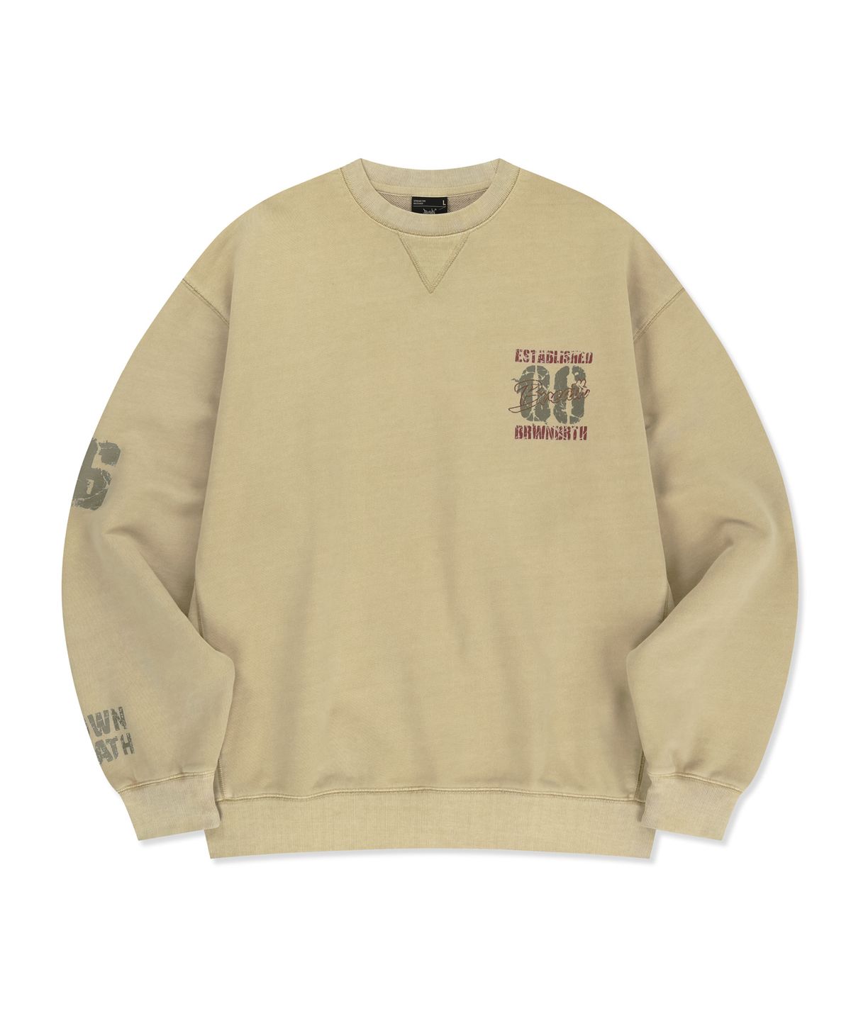 브라운브레스(BROWNBREATH) 2006 PIGMENT CREWNECK - BEIGE