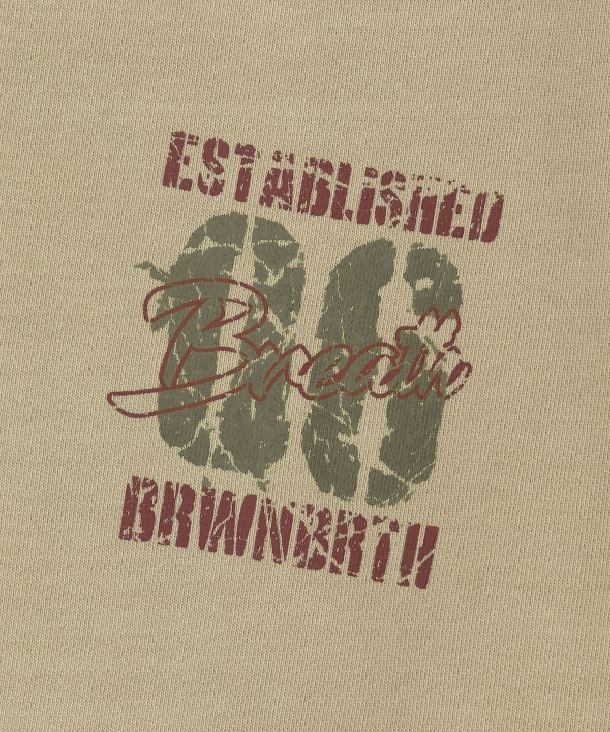 브라운브레스(BROWNBREATH) 2006 PIGMENT CREWNECK - BEIGE
