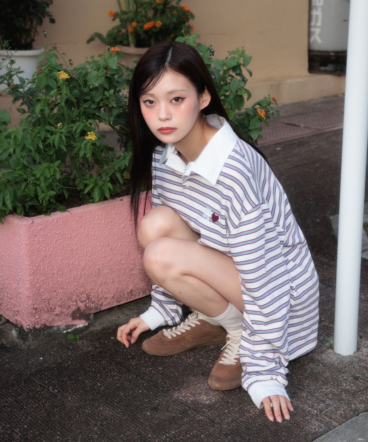 로제프란츠(ROSEFRANTZ) Stripe Collar Long Sleeve [Ivory]