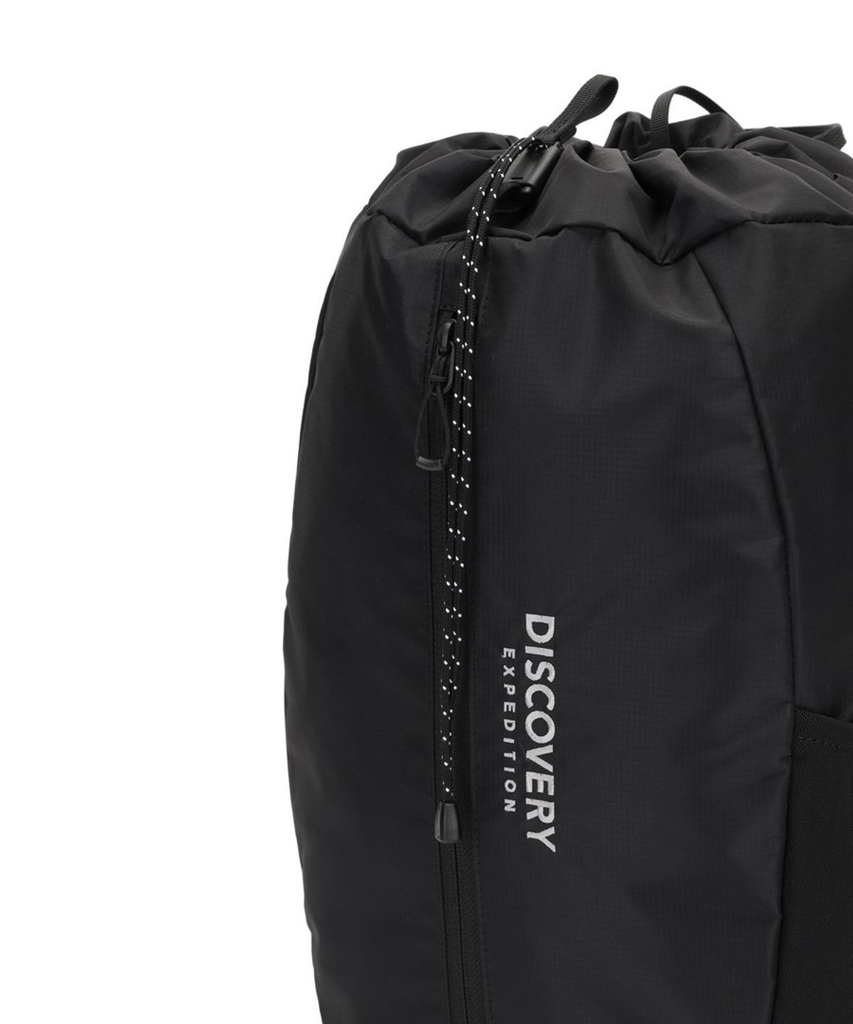 디스커버리 익스페디션(DISCOVERY EXPEDITION) 플리커 드로스트링 패커블 백팩 (BLACK)