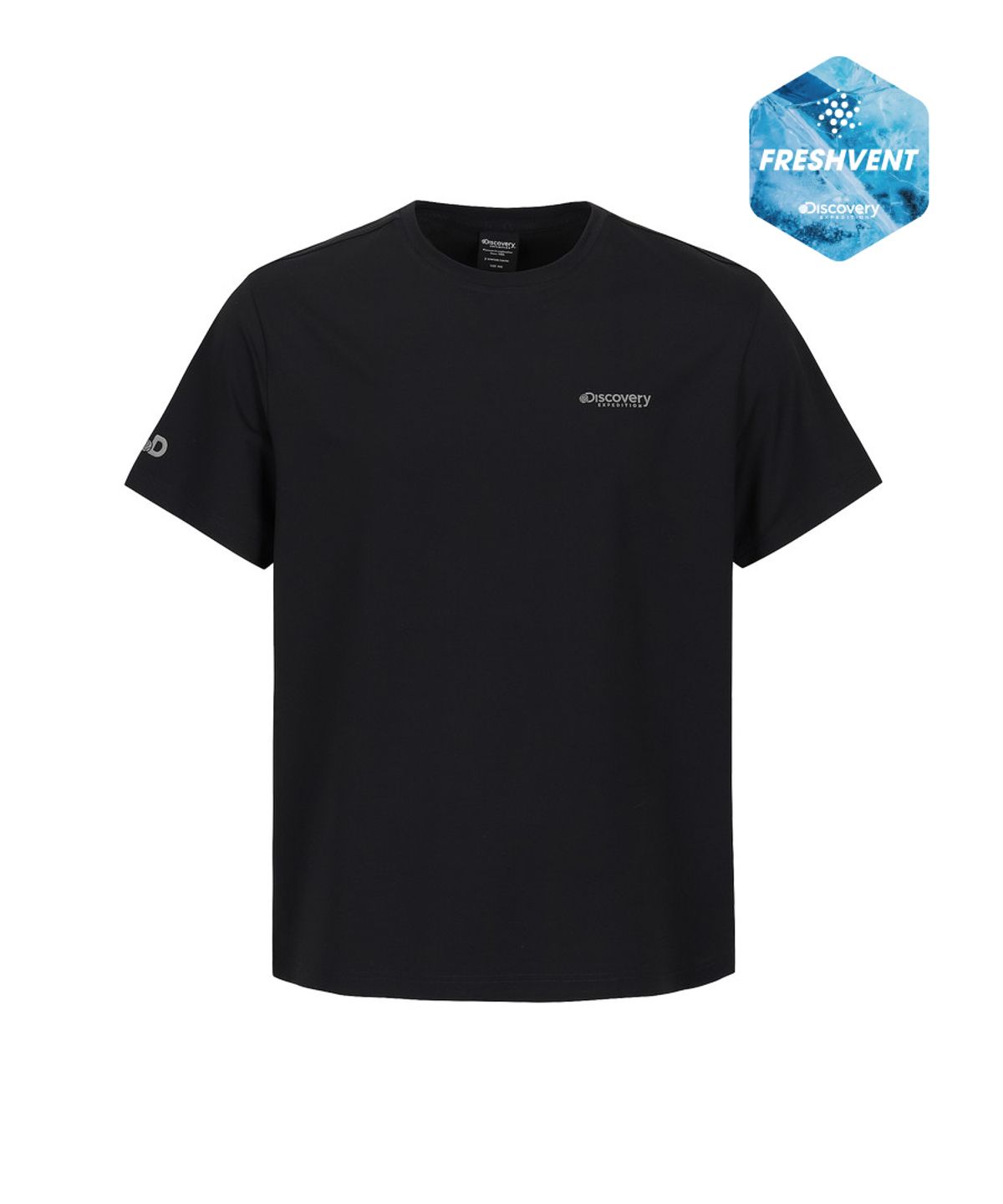 디스커버리 익스페디션(DISCOVERY EXPEDITION) 남성 프레시벤트 조직감 트리코트 반팔티셔츠 (BLACK)