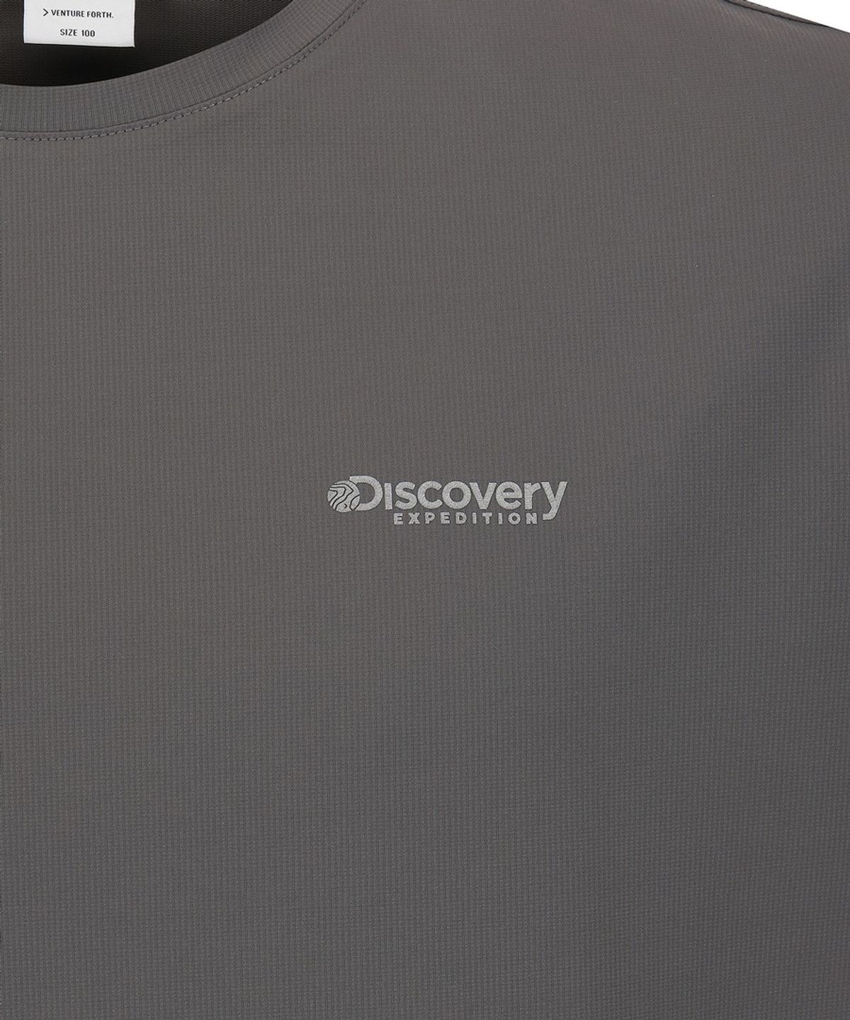 디스커버리 익스페디션(DISCOVERY EXPEDITION) 남성 프레시벤트 조직감 트리코트 반팔티셔츠 (D/GREY)