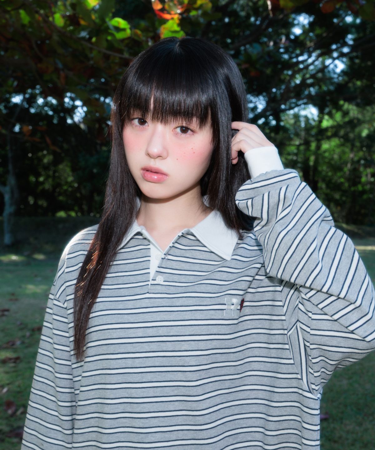 로제프란츠(ROSEFRANTZ) Stripe Collar Long Sleeve [Gray]