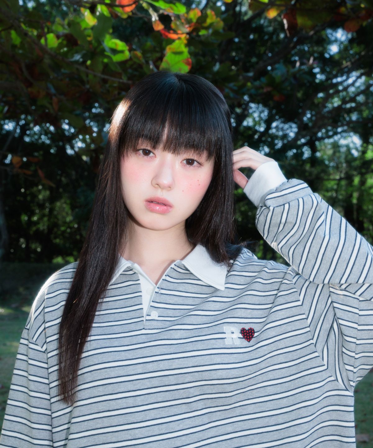 로제프란츠(ROSEFRANTZ) Stripe Collar Long Sleeve [Gray]