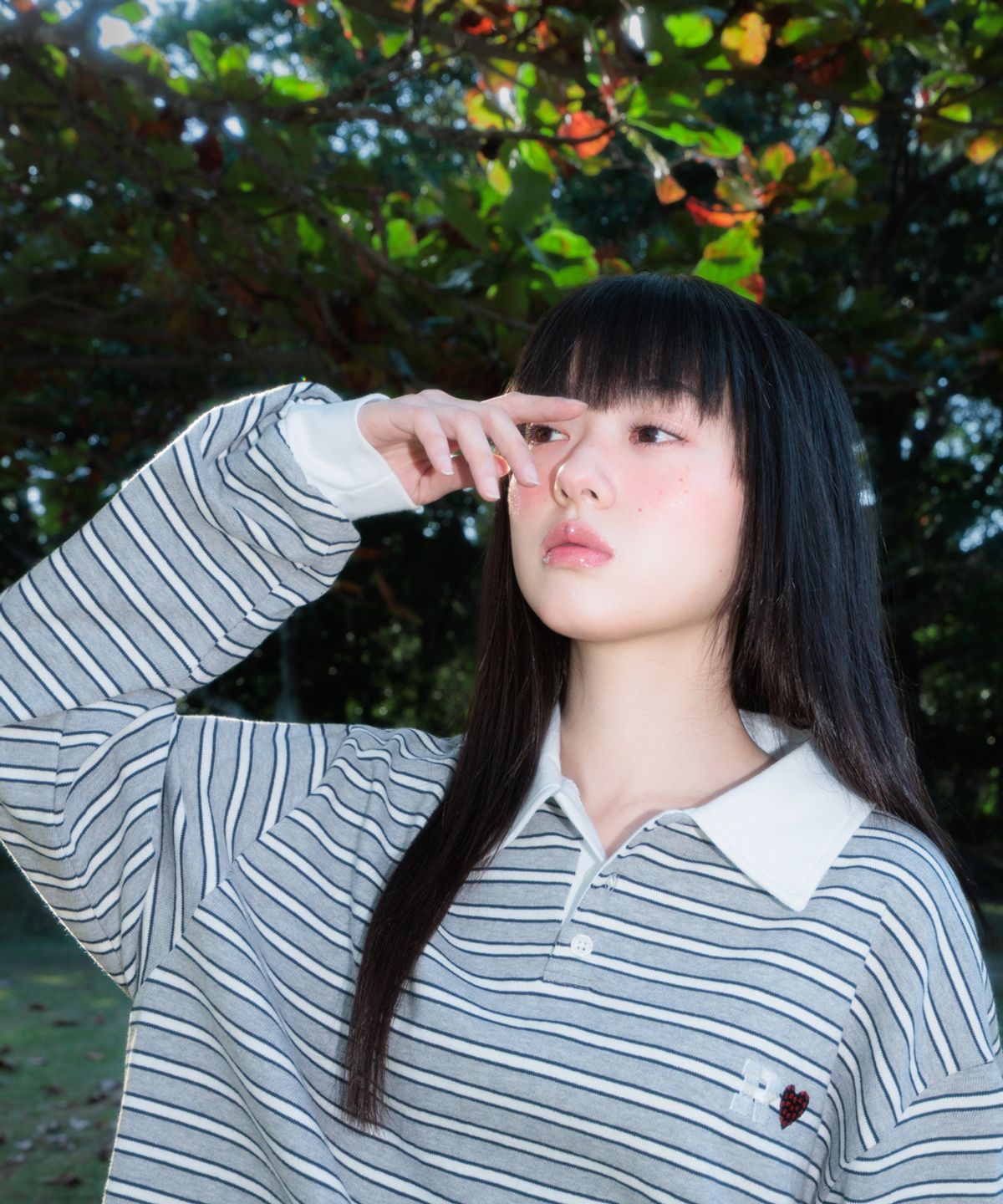 로제프란츠(ROSEFRANTZ) Stripe Collar Long Sleeve [Gray]
