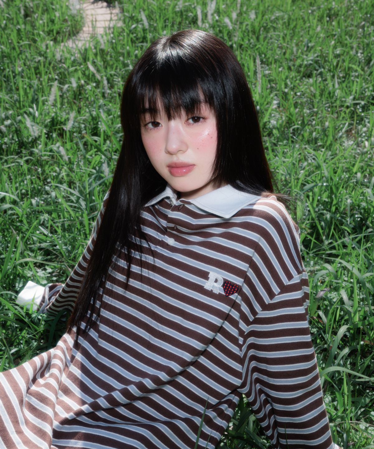 로제프란츠(ROSEFRANTZ) Stripe Collar Long Sleeve [Brown]