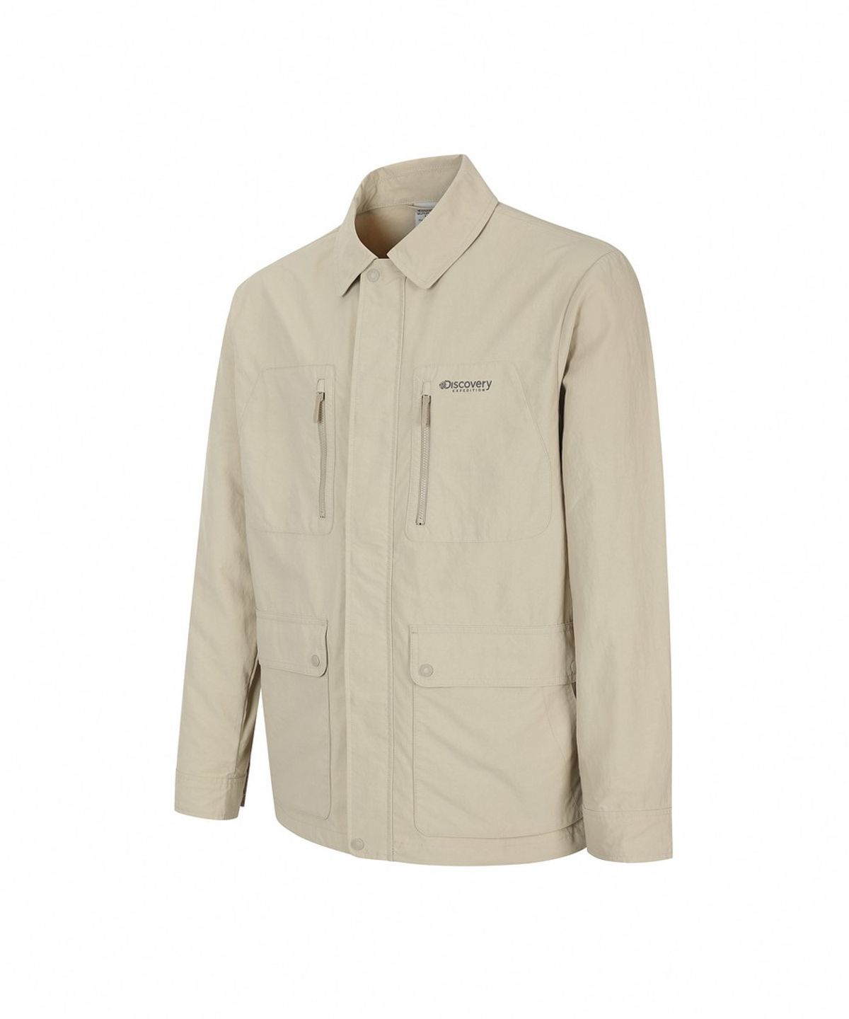 디스커버리 익스페디션(DISCOVERY EXPEDITION) 남성 프레시벤트 카라형 아웃포켓 바람막이 (BEIGE2)