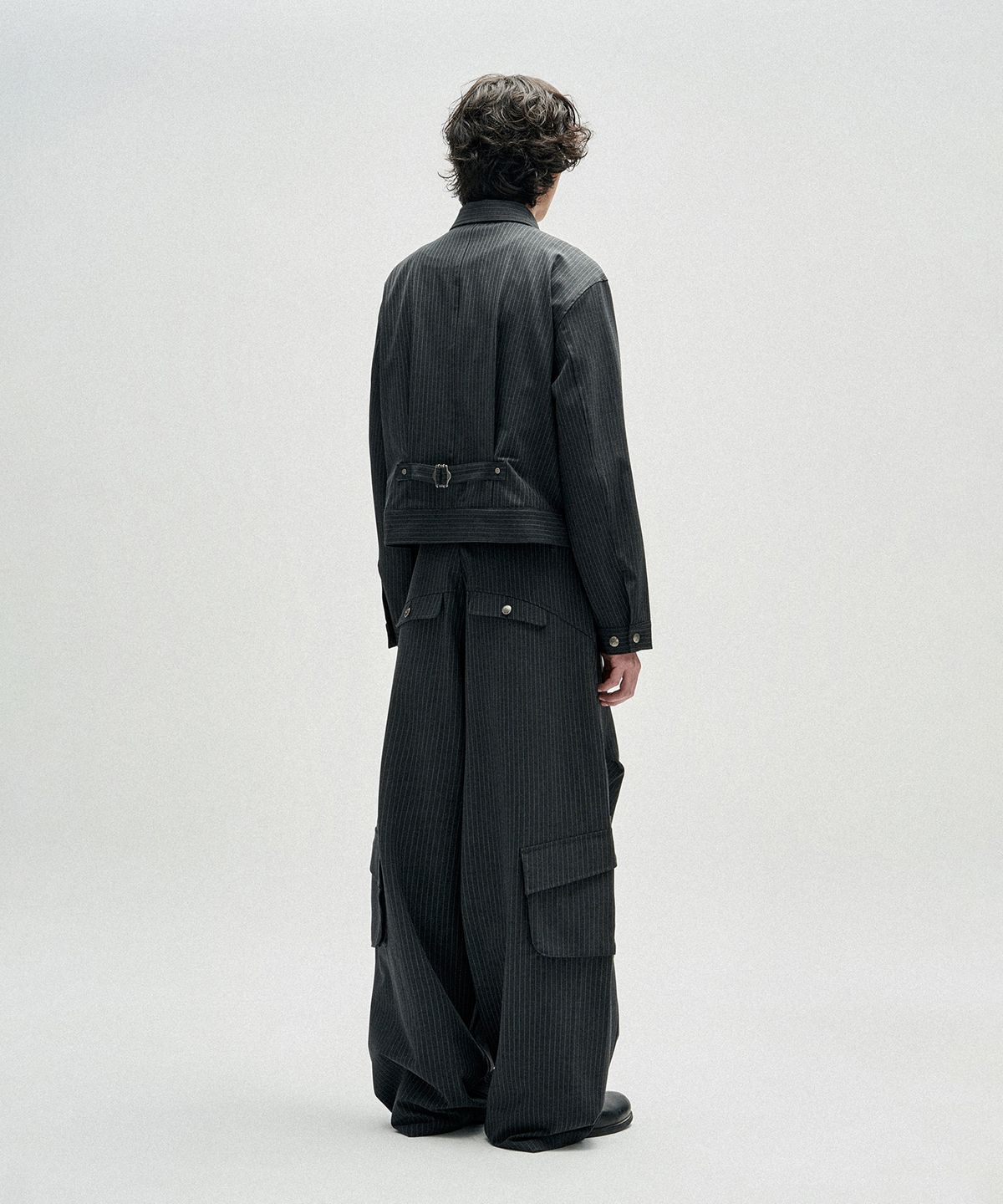 낫포너드(NOT4NERD) TR Stripe Curved Pants - Charcoal