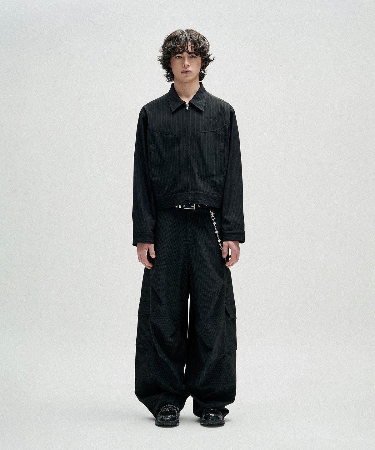 낫포너드(NOT4NERD) TR Stripe Curved Pants - Black
