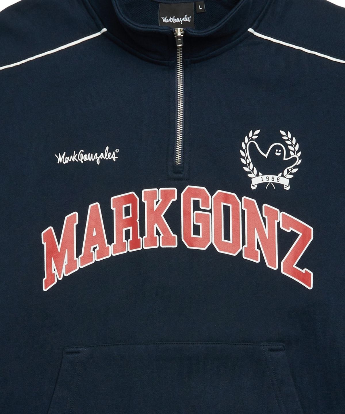 마크곤잘레스(MARK GONZALES) MG 스웨트 하프 집업 - NAVY