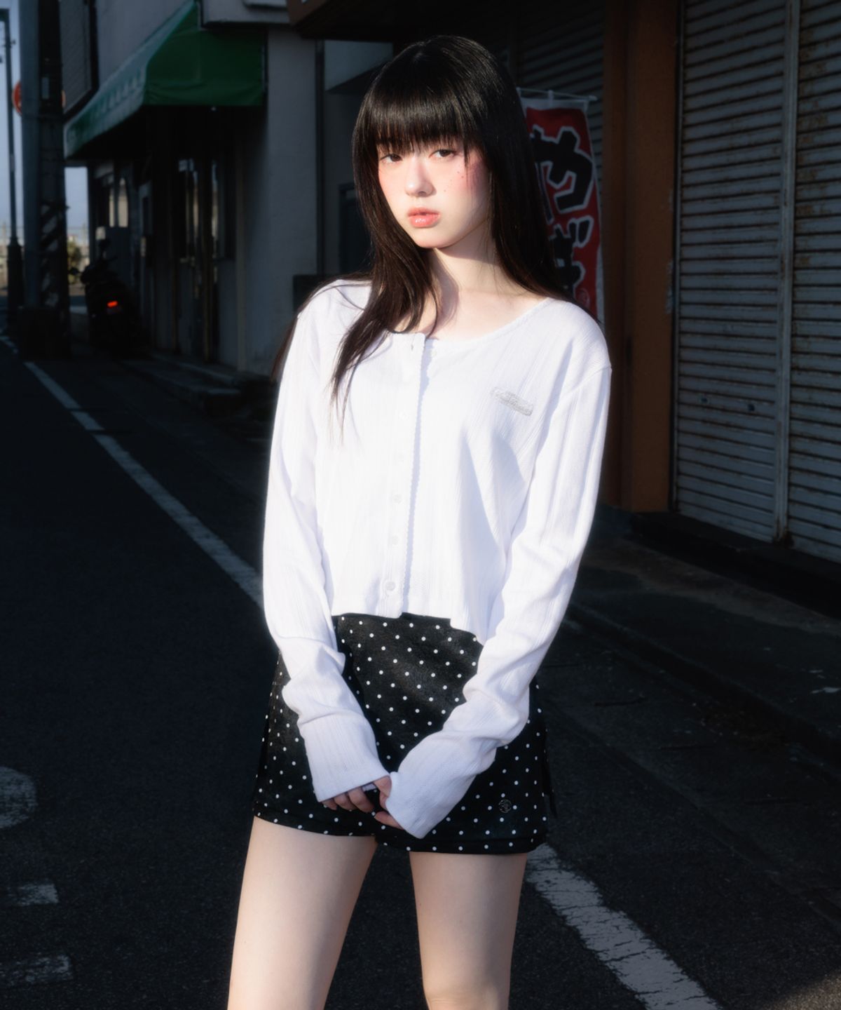 로제프란츠(ROSEFRANTZ) Dot Back Pocket Skirt Pants [Black]
