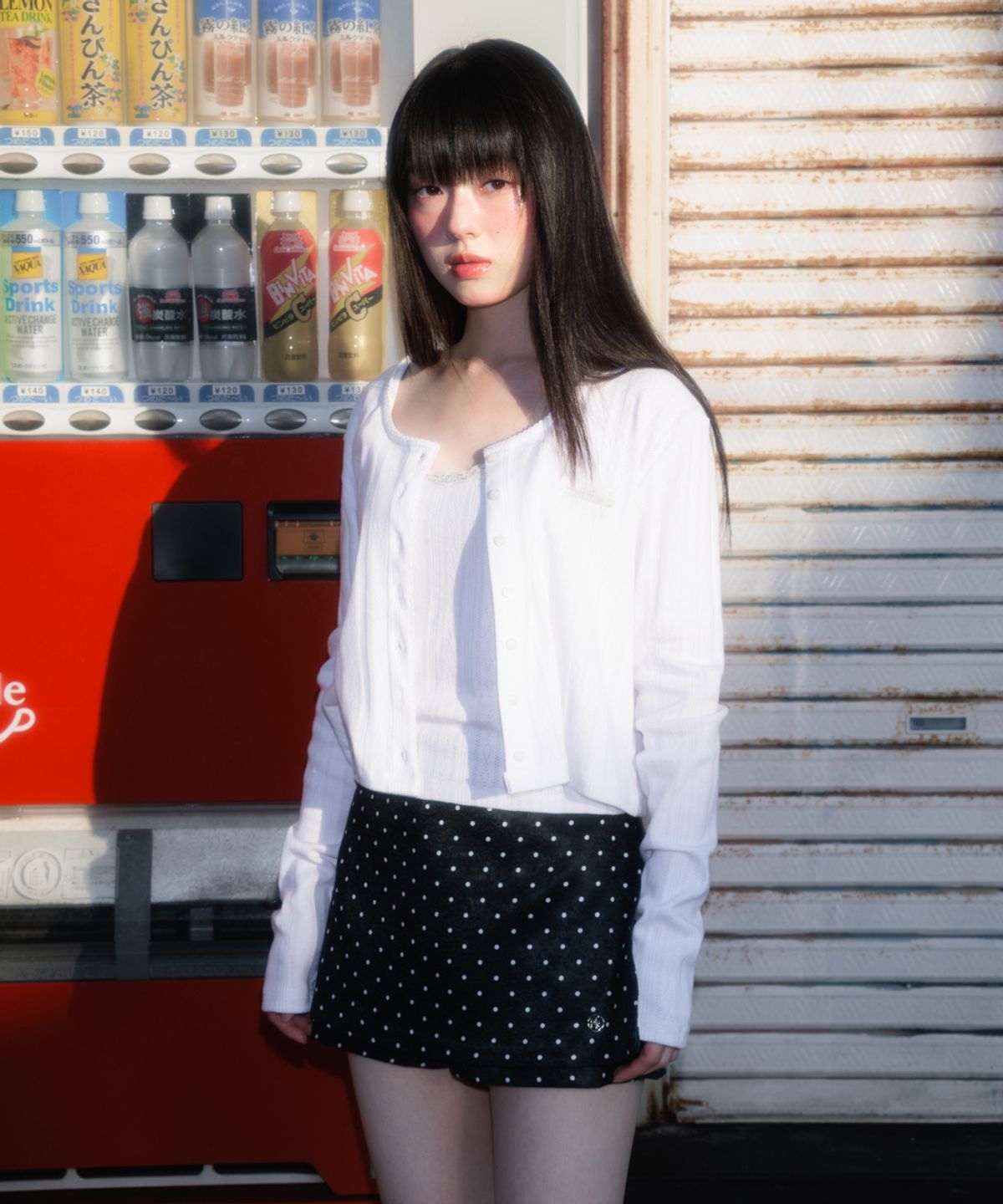 로제프란츠(ROSEFRANTZ) Dot Back Pocket Skirt Pants [Black]